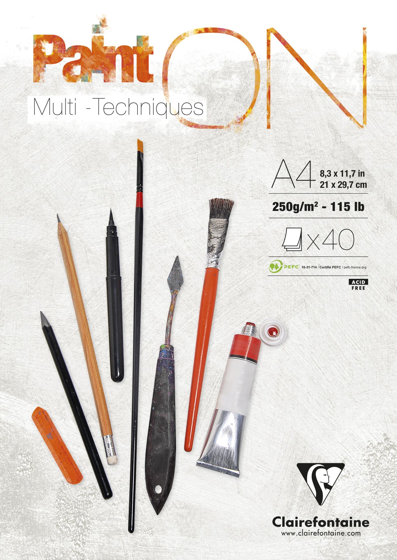 Paint-On White A4 250 Gr.40 Yaprak Karışık Teknik