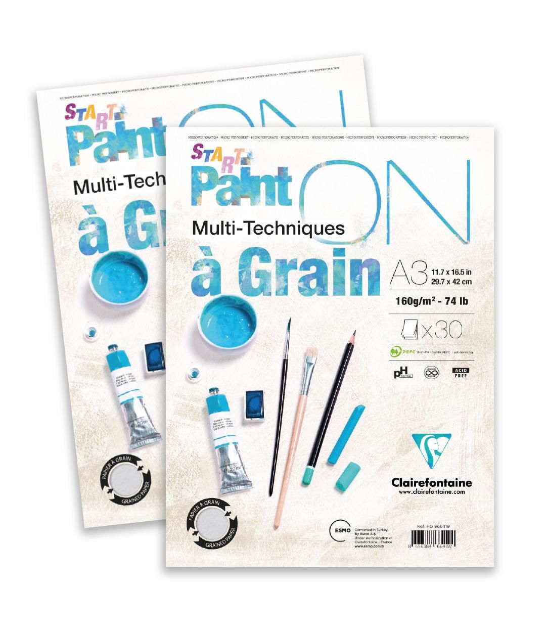 Clairefontainepaint-On Çzm Blk A5 160Gr 30Yp