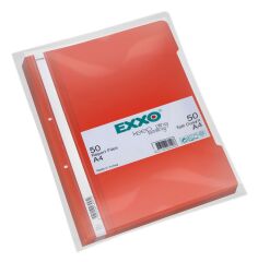 Exxo Pp Telli Dosya, A4, Kırmızı,800