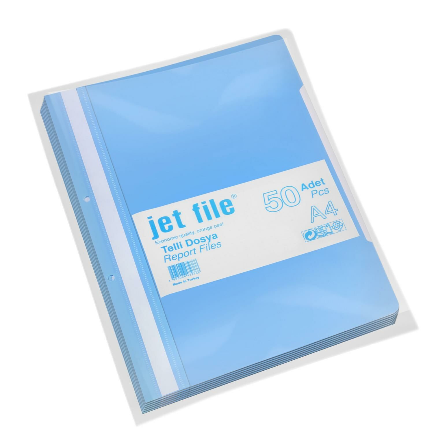 Jet File Pp Telli Dosya, A4,Açık Mavi,1000