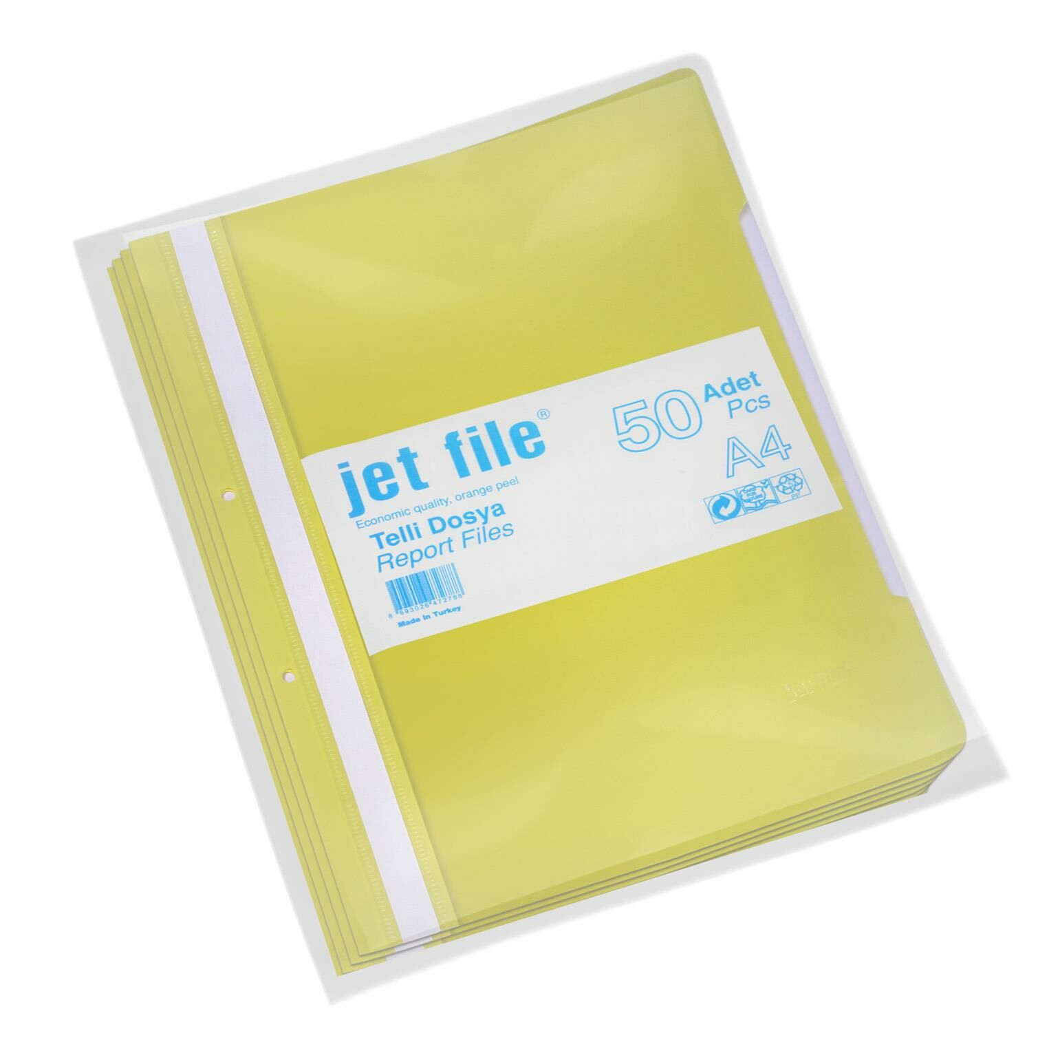 Jet File Pp Telli Dosya, A4,Sarı,1000