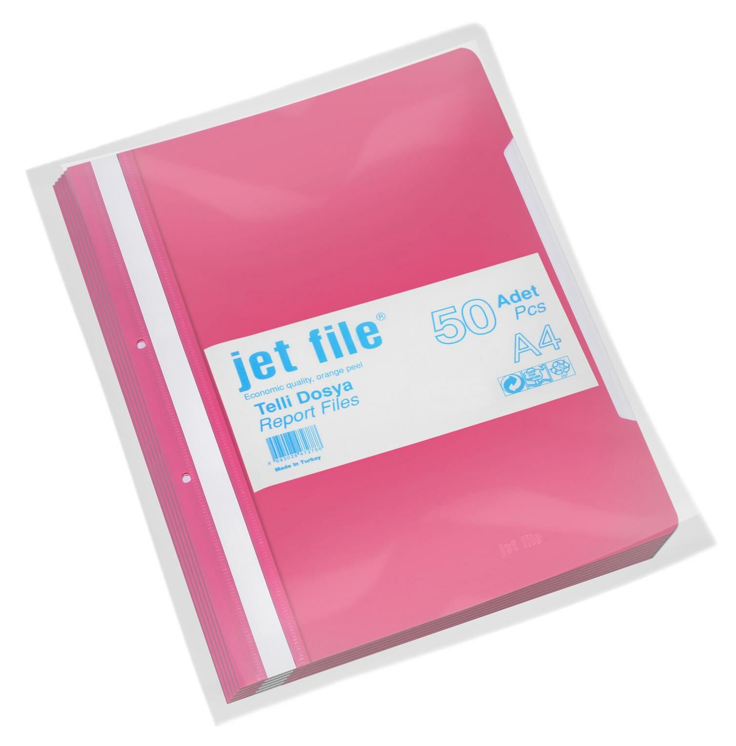 Jet File Pp Telli Dosya, A4, Pembe,1000