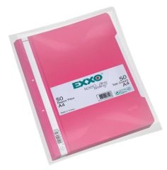 Exxo Pp Telli Dosya, A4, Pembe,800