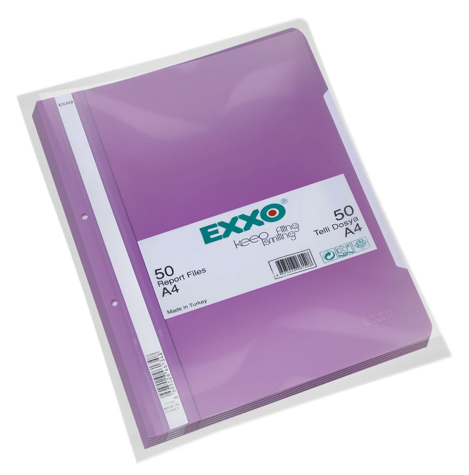 Exxo Pp Telli Dosya, A4, Mor,800