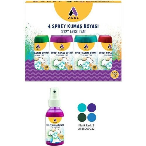 Adel Sprey Kumaş Boyası Klasik Renk 4 Lü -2