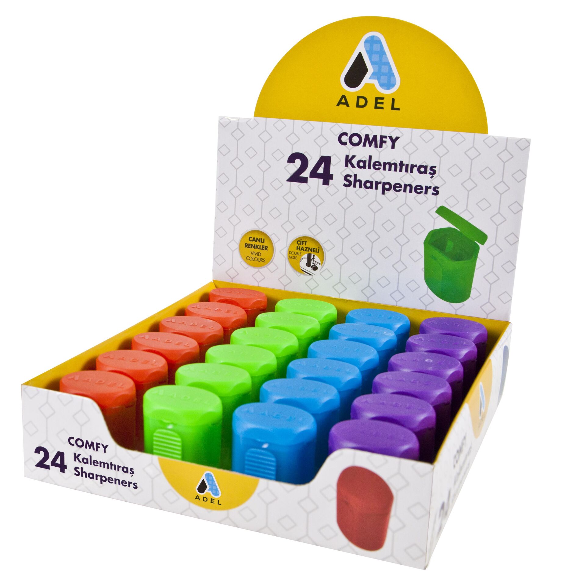 Adel Comfy Kalemtıraş, Canlı Renkler