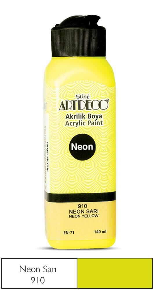 Artdeco Neon Akrilik Boya 140Ml Neon Sari 910