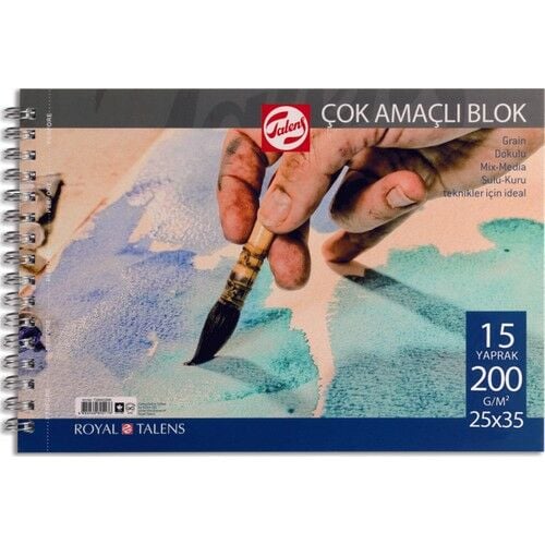 Talens 200Gr 25*35 15Yaprakspiralli Resim Blok