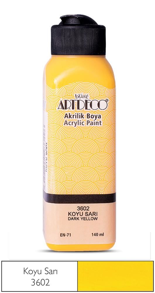Artdeco Akrilik Boya 140 Ml Koyu Sarı