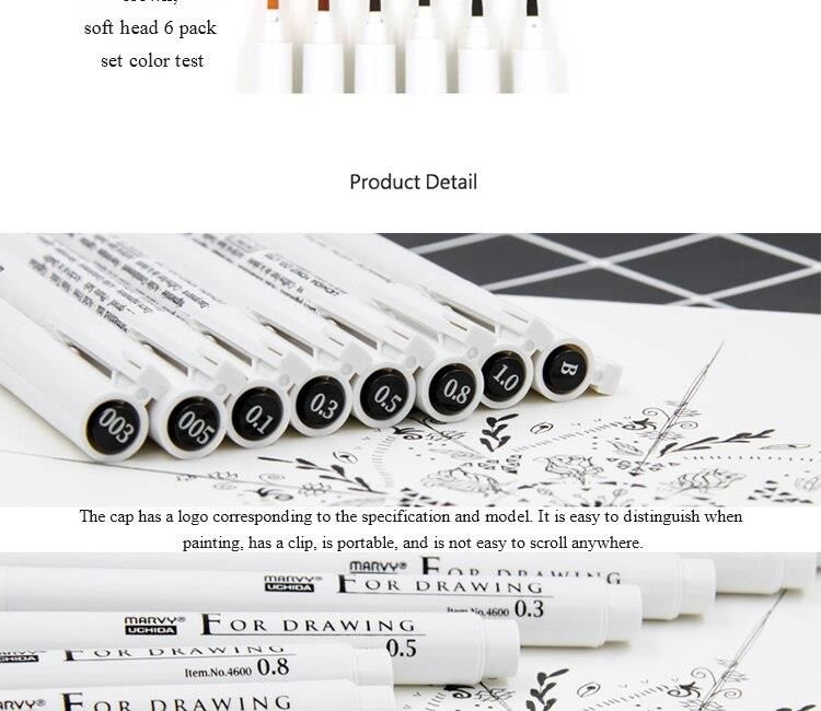 Marvy 4600 Grey Brush Asit Free 6Lı Set
