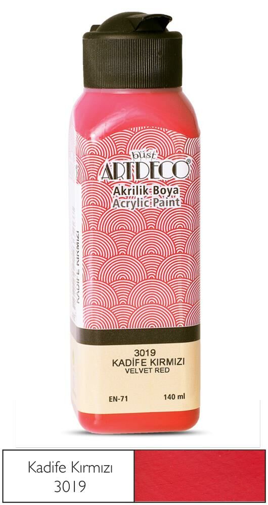 Artdeco Akrilik Boya 140Ml Kadife Kirmizi 3019