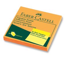 Faber-Castell Yapışkan Notluk 75X75 Fosf.Turuncu