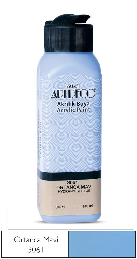 Artdeco Akrilik Boya 140Ml Ortanca Mavi 3061