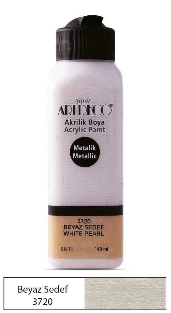 Artdeco Metalik Akrilik Boya 140Ml Beyaz Sedef 372