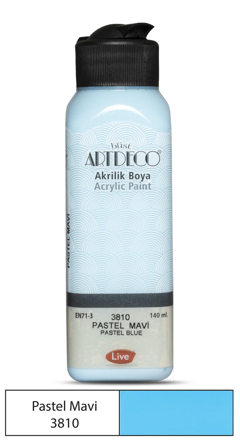 Artdeco Pastel Akrilik Boya 140Ml Pastel Mavi 3810