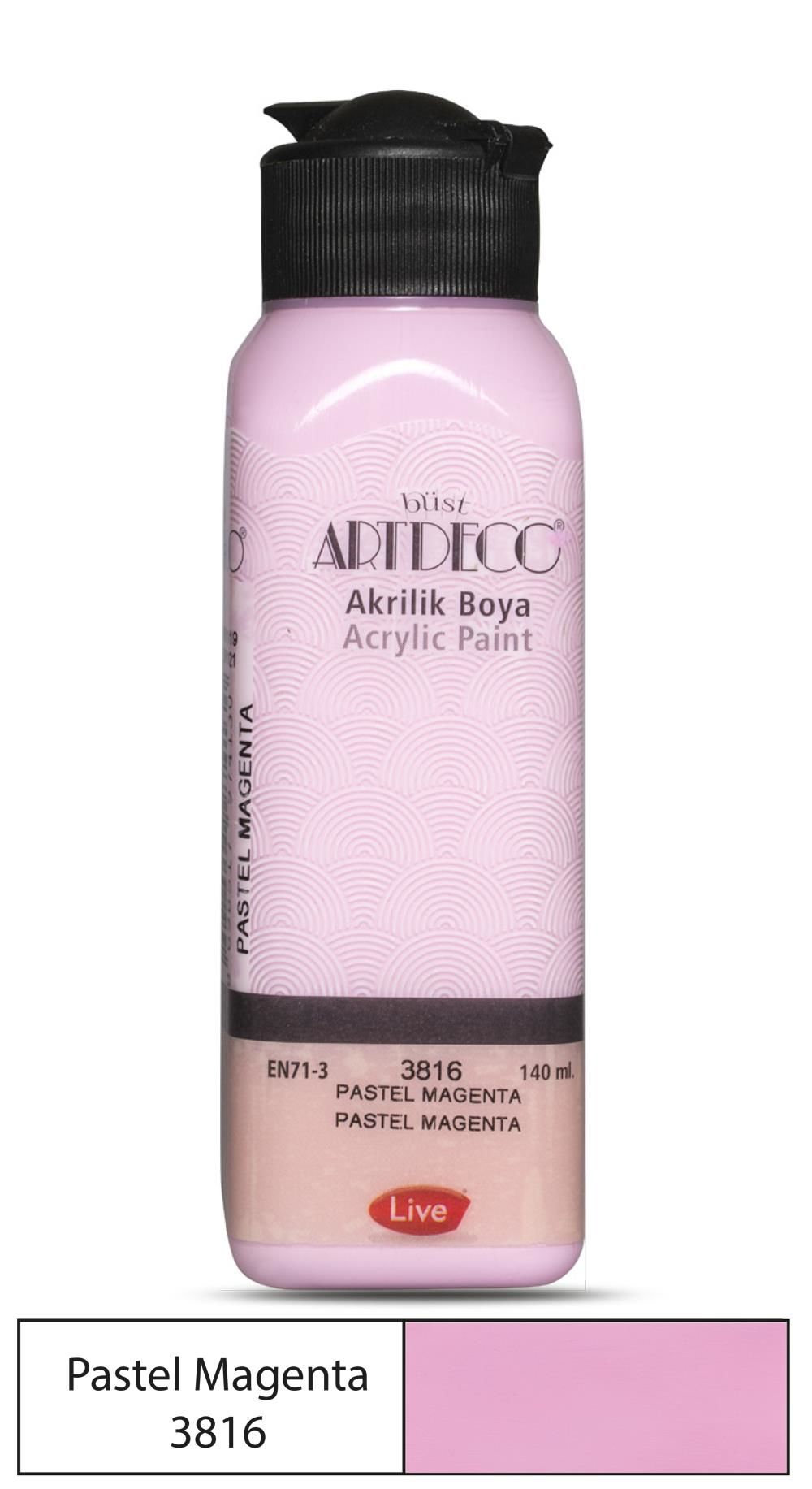 Artdeco Pastel Akrilik Boya 140Ml Pastel Magenta 3