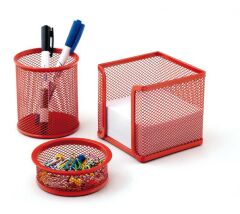 Perfore Üçlü Set (Kirmizi)