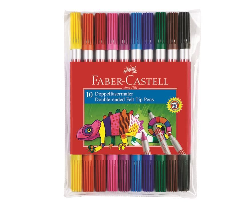 Faber-Castell Çift Taraflı Keçeli Kalem 10 R.