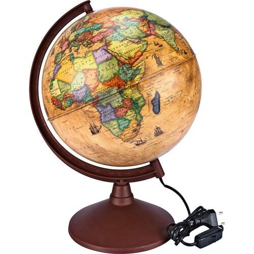Brons Küre Antik Işıklı 30 Cm