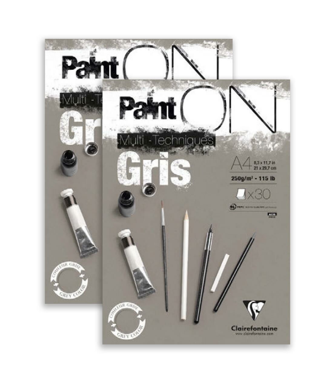 Clairefontainepaint On A13 250Gr 30Yp 2 Li Gri Renk
