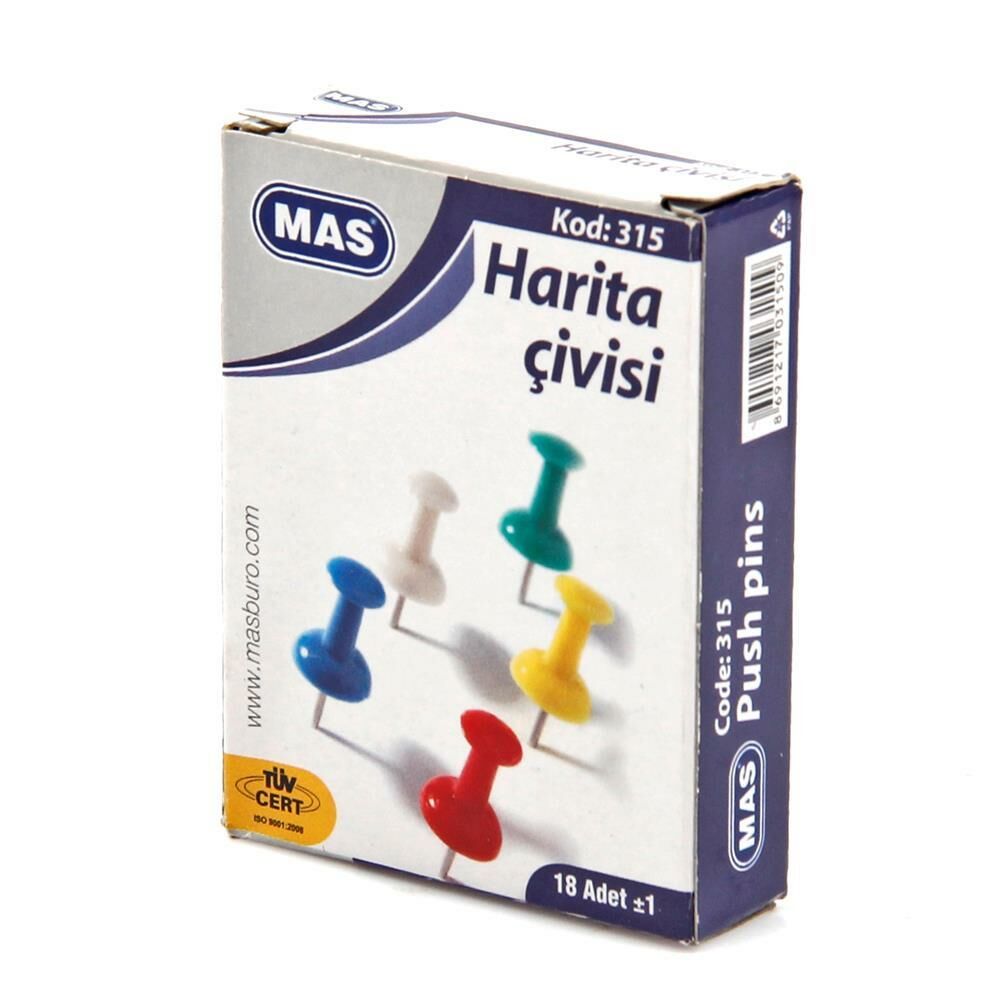 Mas 315 Renkli Harita Çivisi