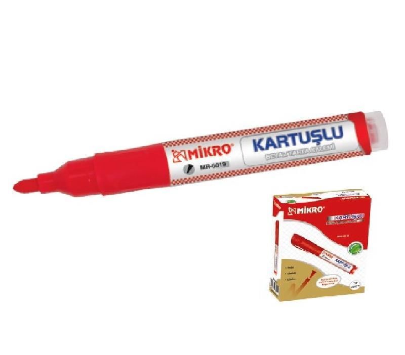 Mikro Mr-6019 Kartuşlu Beyaz Tahta Kalemi Kırmızı