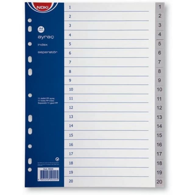 Noki Ayraç Pp 1-20 Rakam