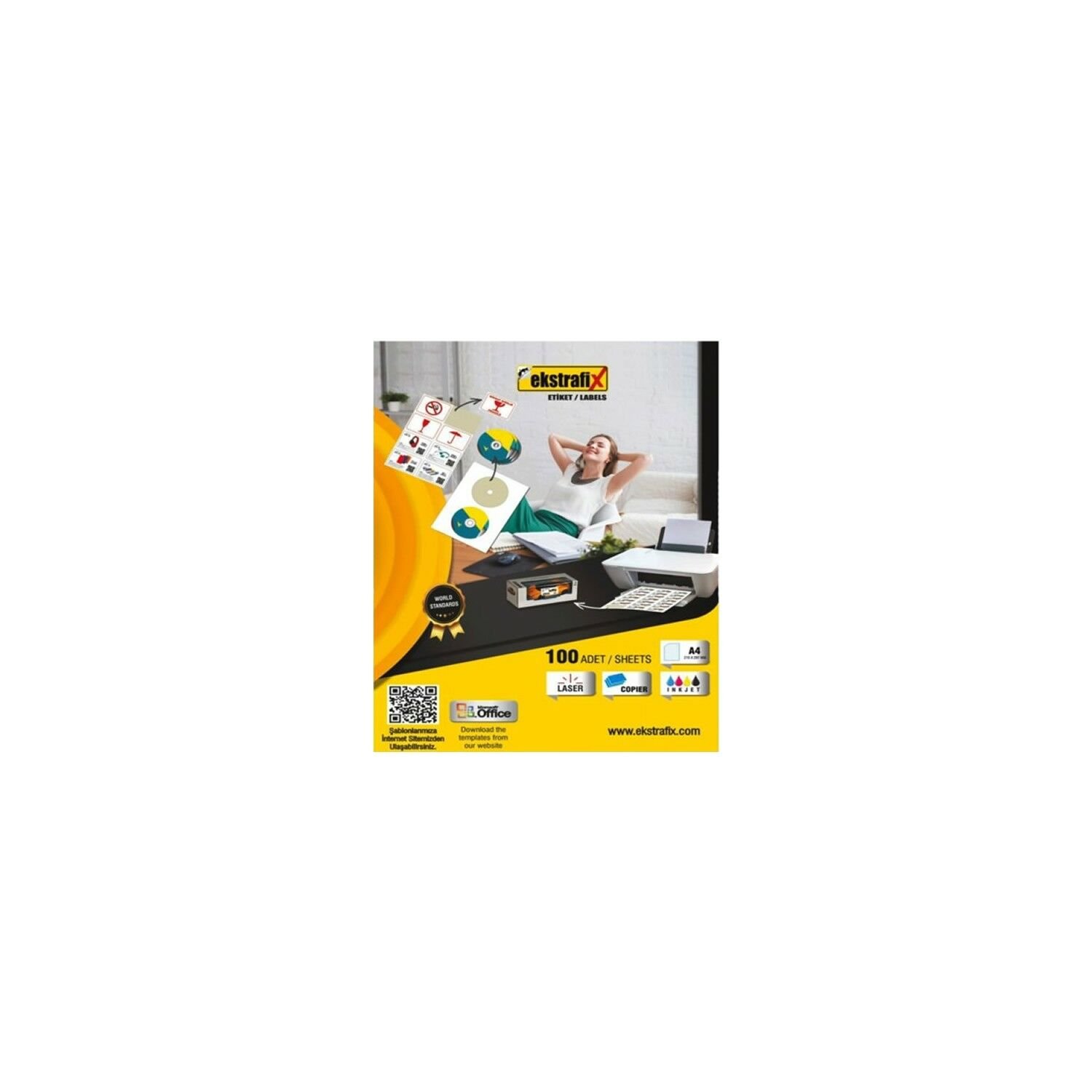 Ekstrafix  Dl-010 80X120 Mm Dekoratif Etiket