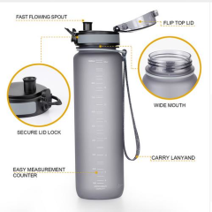 Uzspace 500 Ml Trıtan Matara Gri