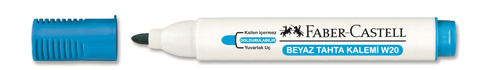 Faber-Castell W20 Beyaz Tahta Kalemi Gök Mavi