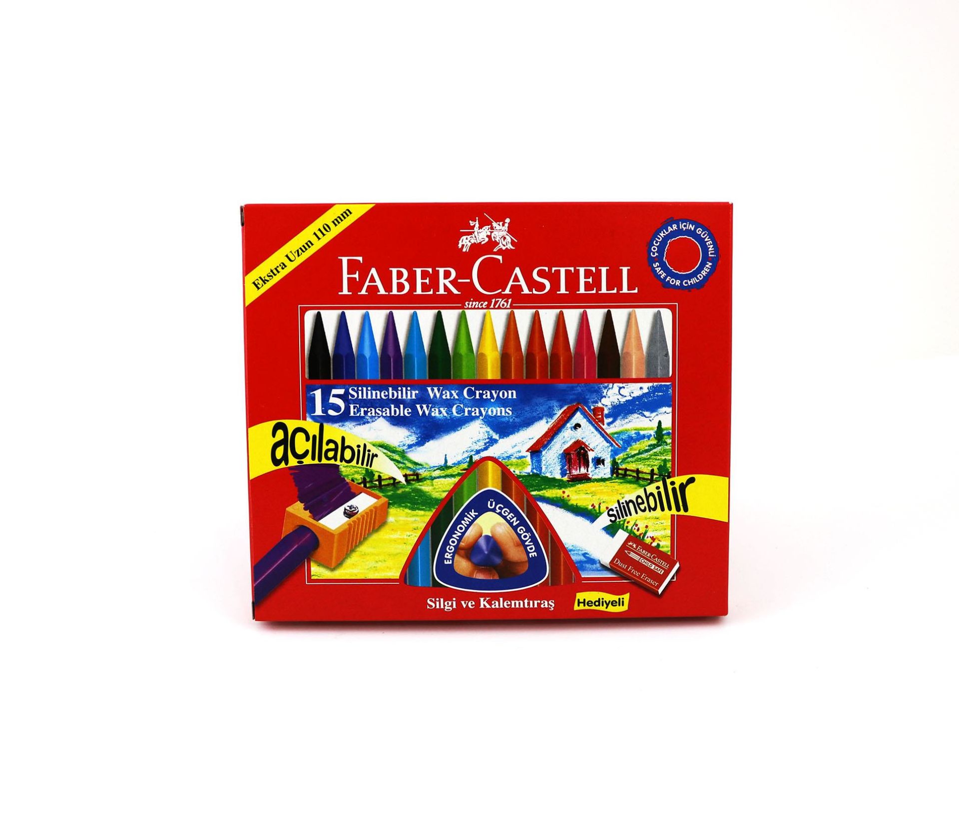 Faber-Castell Silinebilir Mum Boya, 15 Renk
