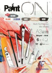 Clairefontaine Paint On A3 250Gr 24 Yaprak Krşk Tkn 5