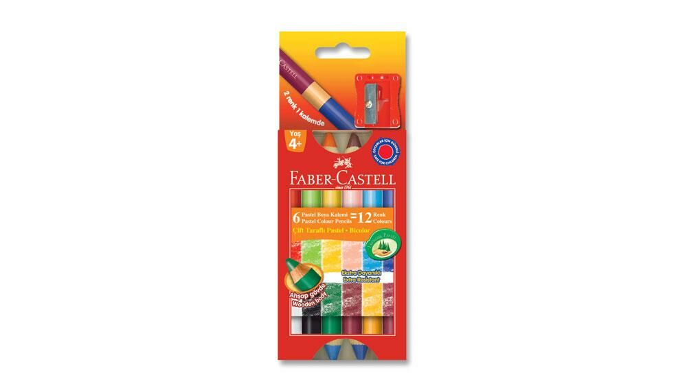 Faber-Castell Çift Taraflı Mum Boya K. 12 R.
